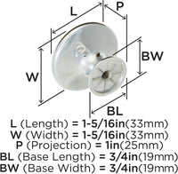 Inspirations 1-5/16 inch diam Cabinet Knob BP1586