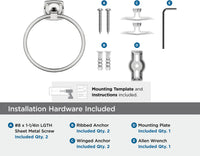 Stature Transitional 7-9/16'' Length Towel Ring BH36092