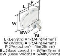 Glacio 1-3/4'' diam Cabinet Knob BP36652