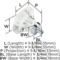 Glacio 1-3/8'' Length Cabinet Knob BP36653