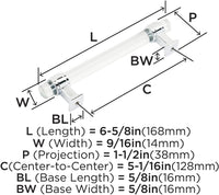 Glacio 5-1/16'' cc Cabinet Pull BP36655
