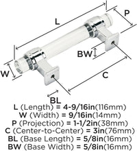 Glacio 3'' cc Cabinet Pull BP36659