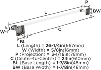 Glacio Contemporary 24'' Towel Bar BH36064