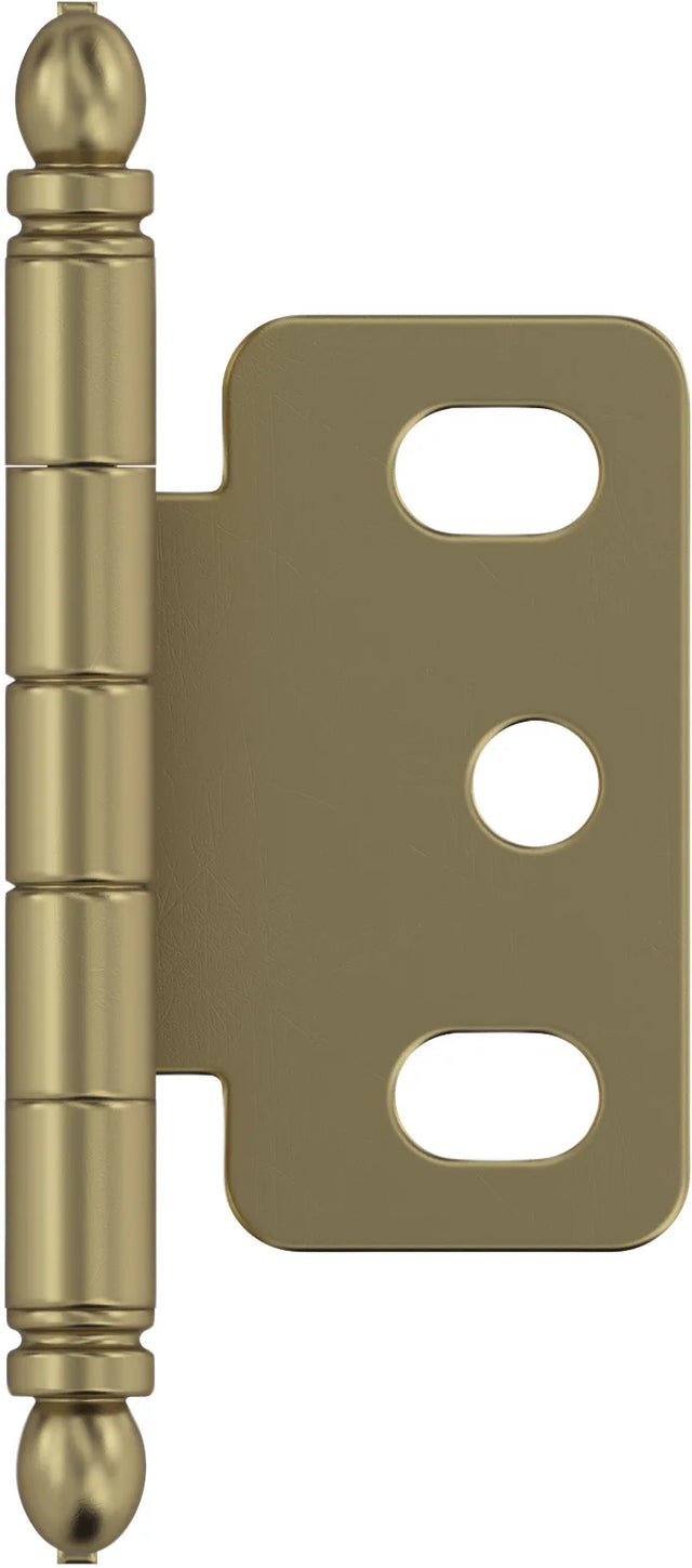 Functional Hardware 3/4'' Door Thickness Full Inset Partial Wrap Ball Tip Cabinet Hinge - Single Hinge PK3180