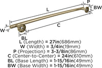 Arrondi 24'' Towel Bar BH26544