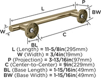 Arrondi 9'' Towel Bar BH26546