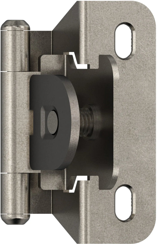 Functional Hardware 1/4'' Overlay Single Demountable Partial Wrap Cabinet Hinge - 1 Pair BPR8715