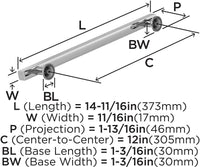 Everett 12'' cc Cabinet Appliance Pull BP37110