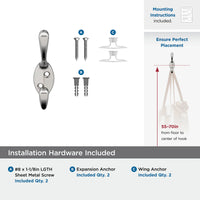 Noble Traditional Double Prong Wall Hook H55451