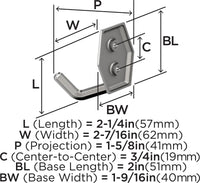 Benton Transitional Double Prong Wall Hook H37008