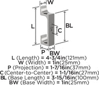Bray Contemporary Double Prong Wall Hook H37009