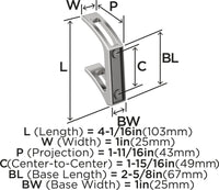 Avid Contemporary Double Prong Wall Hook H37010