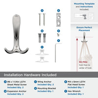 Finesse Transitional Triple Prong Wall Hook HBX37013