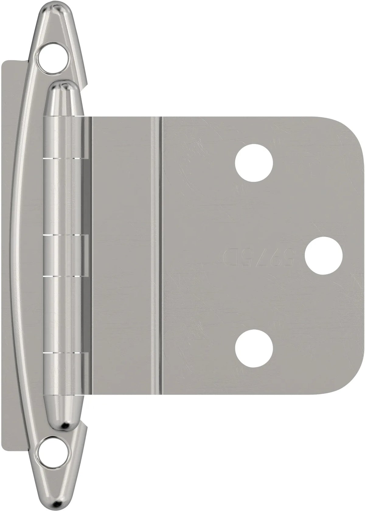 Functional Hardware 3/8'' Inset Non-Self Closing Face Mount Cabinet Hinge - 1 Pair BPR3417