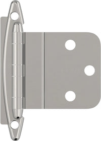 Functional Hardware 3/8'' Inset Non-Self Closing Face Mount Cabinet Hinge - 1 Pair BPR3417