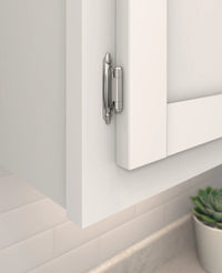 Functional Hardware 3/8'' Inset Self Closing Face Mount Cabinet Hinge - 1 Pair BPR3428