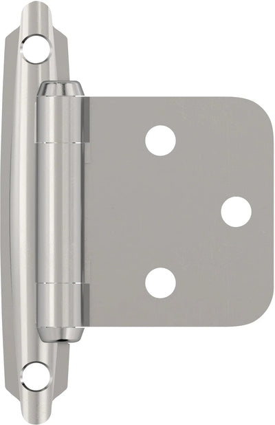Functional Hardware Variable Overlay Self Closing Face Mount Cabinet Hinge - 1 Pair BPR3429