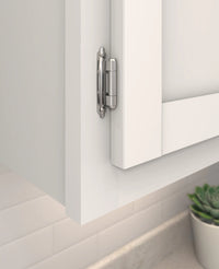 Functional Hardware Variable Overlay Self Closing Face Mount Cabinet Hinge - 1 Pair BPR7629