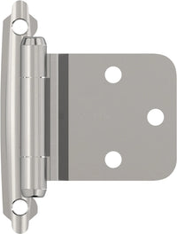 Functional Hardware Variable Overlay Self Closing Face Mount Reverse Bevel Cabinet Hinge - 1 Pair BPR7630