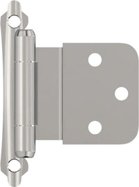 Functional Hardware 3/8'' Inset Self Closing Face Mount Cabinet Hinge - 1 Pair BPR7928