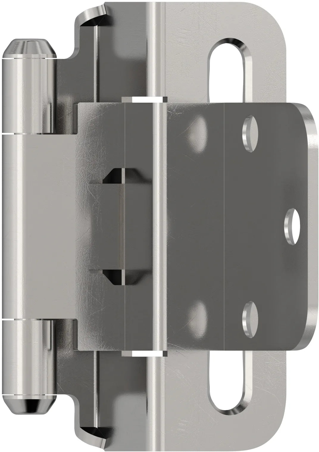 Functional Hardware 3/8'' Inset Self Closing Partial Wrap Cabinet Hinge - 1 Pair BPR7565