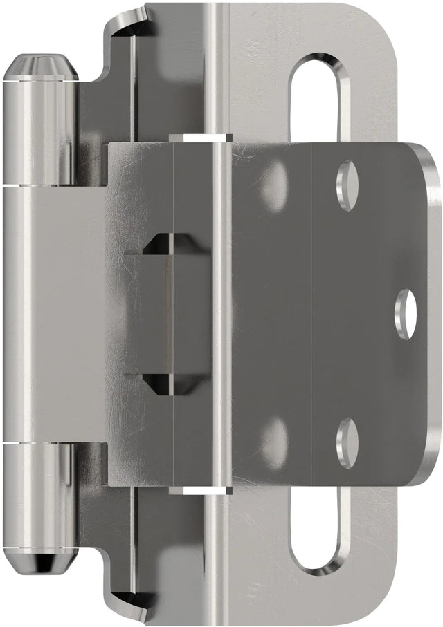 Functional Hardware 3/8'' Inset Self Closing Partial Wrap Cabinet Hinge - 1 Pair BPR7565
