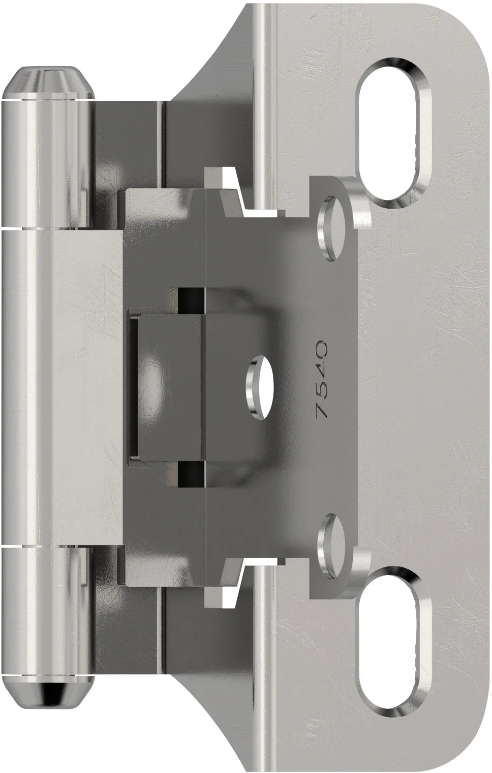 Functional Hardware 1/4'' Overlay Self Closing Partial Wrap Cabinet Hinge - 1 Pair BPR7566