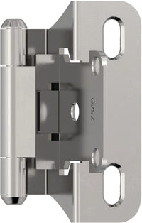 Functional Hardware 1/4'' Overlay Self Closing Partial Wrap Cabinet Hinge - 1 Pair BPR7566