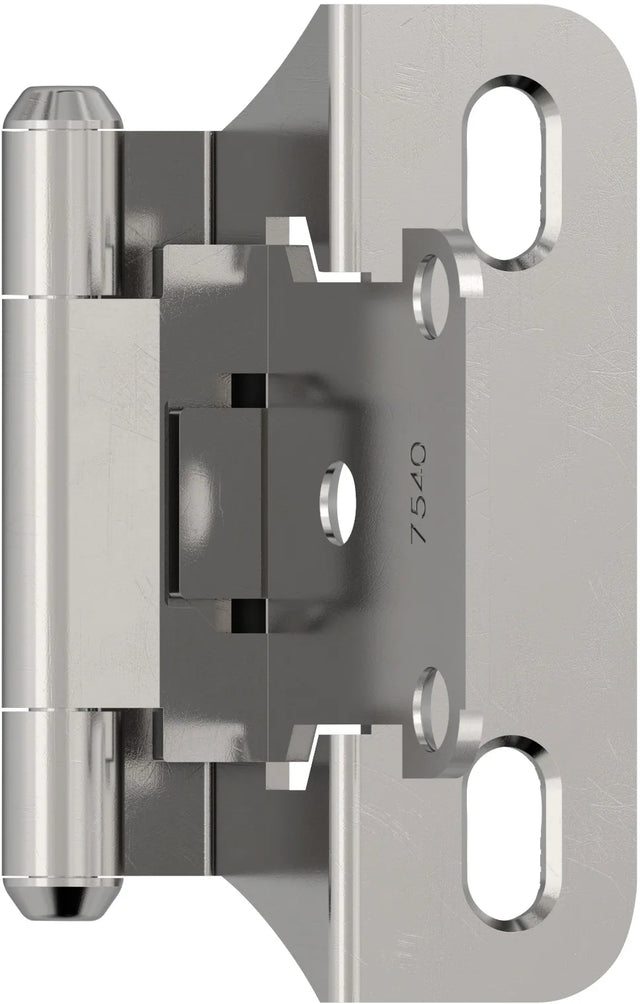 Functional Hardware 1/4'' Overlay Self Closing Partial Wrap Cabinet Hinge - 1 Pair BPR7566