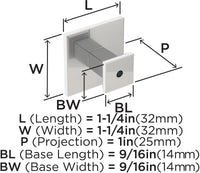 Appoint 1-1/4'' Length Cabinet Knob BP36758