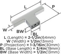Riva 2-1/2'' Length Cabinet Knob BP55361