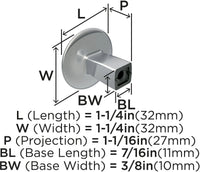 Riva 1-1/4'' diam Cabinet Knob BP55362