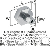 Caliber 1-1/4'' diam Cabinet Knob BP36872