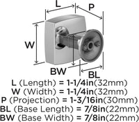 Everett 1-1/4'' Length Cabinet Knob BP37101