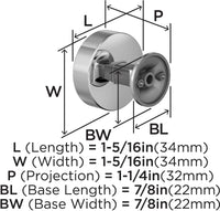 Everett 1-5/16'' diam Cabinet Knob BP37102