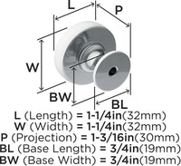 Winsome 1-1/4'' diam Cabinet Knob BP36765