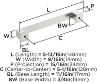 Appoint 5-1/16'' cc Cabinet Pull BP36760