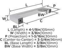 Monument 3-3/4'' cc Cabinet Pull BP36570