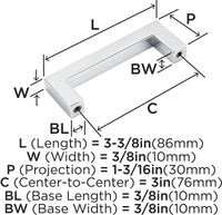 Monument 3'' cc Cabinet Pull BP36578