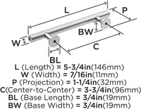 Radius 3-3/4'' cc Cabinet Pull BP36865