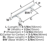 Bar Pulls 3-3/4'' cc Cabinet Pull BP40516