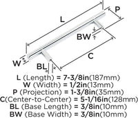 Bar Pulls 5-1/16'' cc Cabinet Pull BP40517