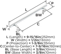 Bar Pulls 7-9/16'' cc Cabinet Pull BP40518