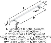 Bar Pulls 10-1/16'' cc Cabinet Pull BP40519