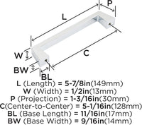 Blackrock 5-1/16'' cc Cabinet Pull BP55277