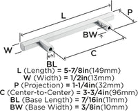 Caliber 3-3/4'' cc Cabinet Pull BP36873
