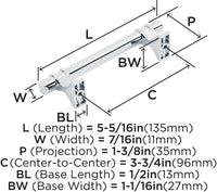 Davenport 3-3/4'' cc Cabinet Pull BP36605