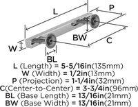 Everett 3-3/4'' cc Cabinet Pull BP37104