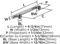 Everett 5-1/16'' cc Cabinet Pull BP37105