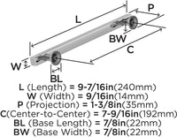 Everett 7-9/16'' cc Cabinet Pull BP37107